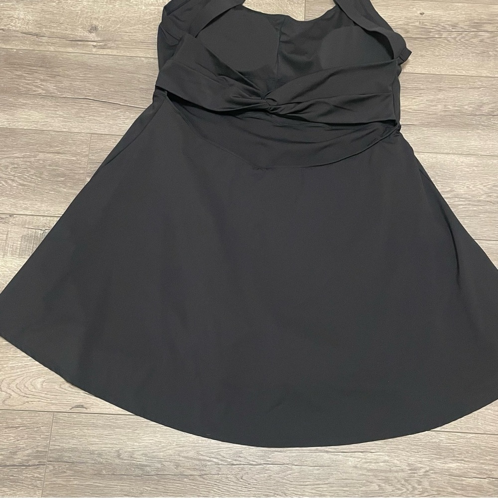 Halara Backless Cut Out Twisted Side Pocket 2-in-1 Mini Barre Ballet Dance Dress - Picture 11 of 11